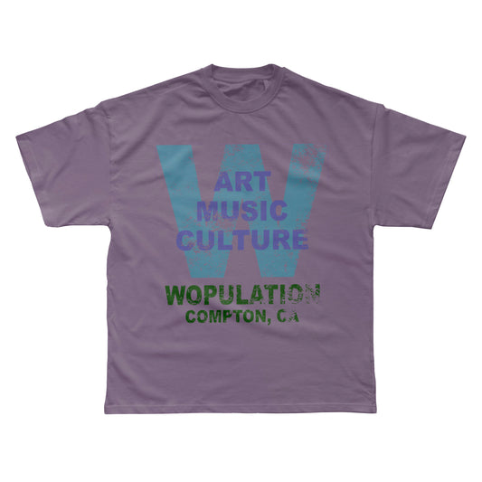 Wopulation Art Culture T-shirt (Thulian Pink)