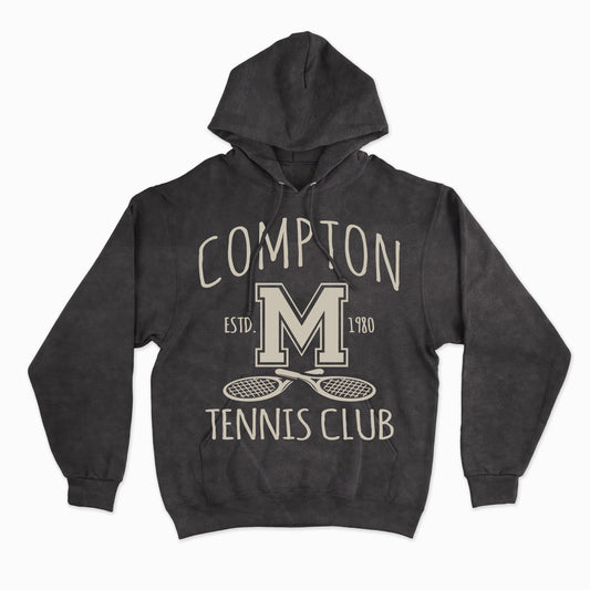 Compton Tennis Hoodie (Faded Black)