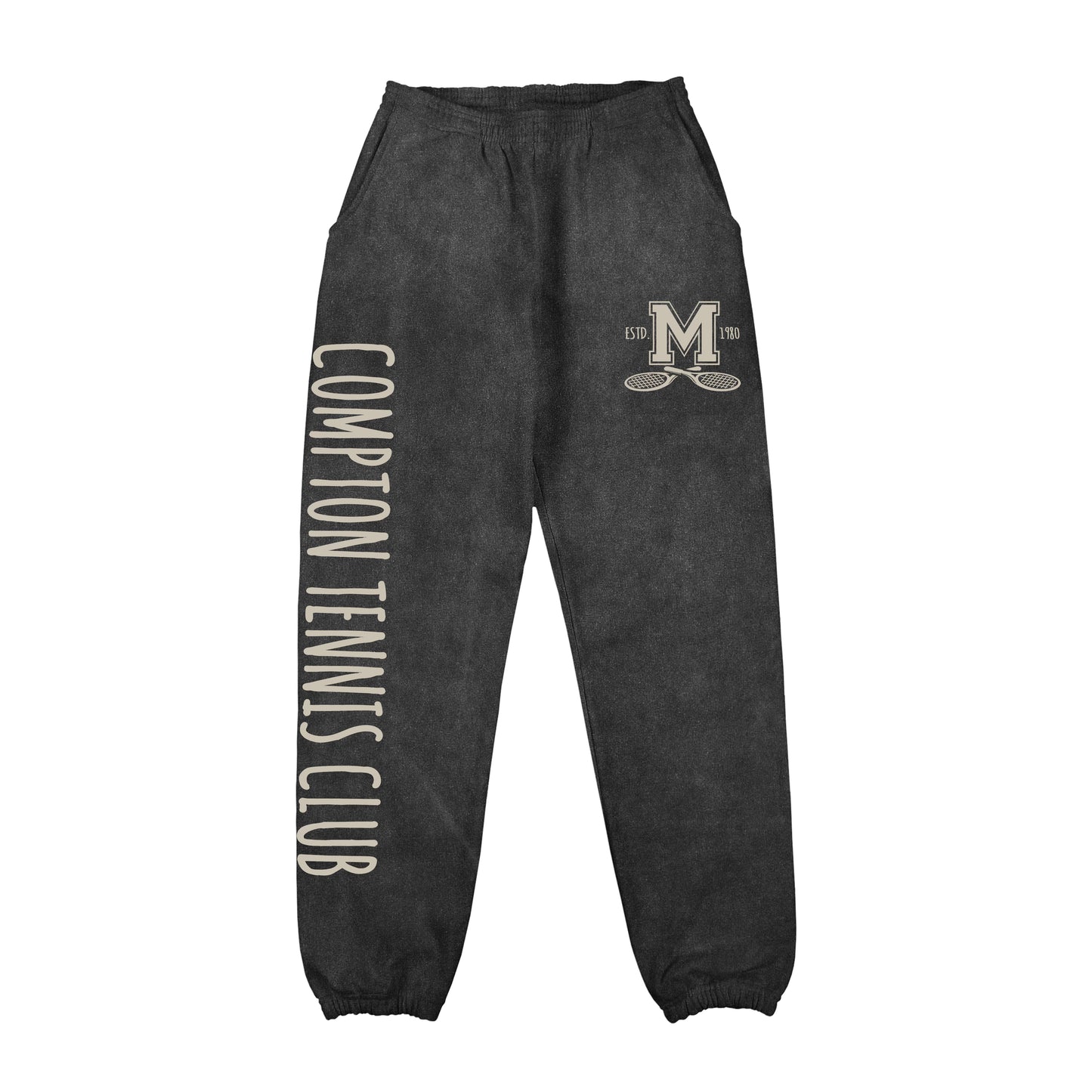 Compton Tennis Sweatpants (Faded Black)