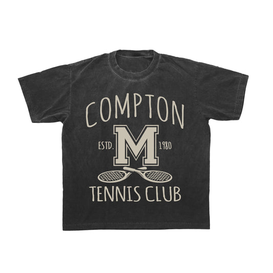 Compton Tennis T-shirt (Faded Black)