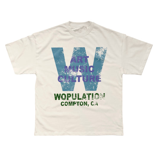Wopulation Art Culture T-shirt (Cream)