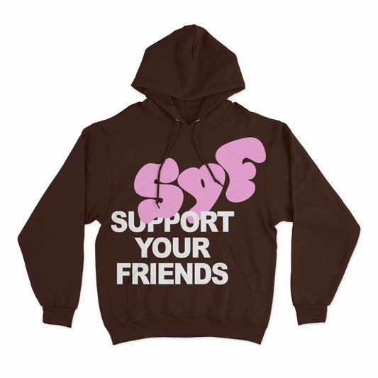 SYF Hoodie Brown & Pink